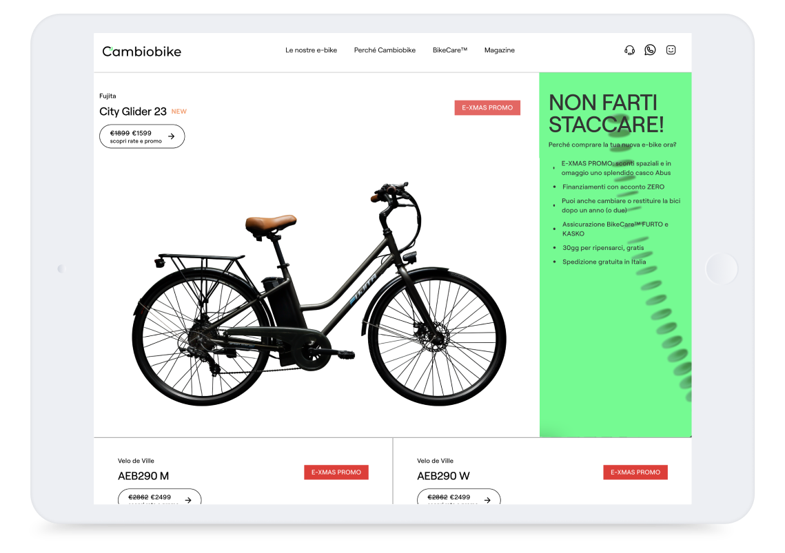 Case study device tablet cambiobike